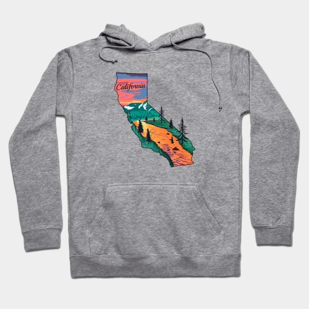 California Fly Fishing State River Sunset by TeeCreations Hoodie by TeeCreations